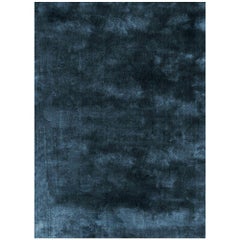 Soothing Hues Customizable Pallas Weave Rug in Petrol XXL