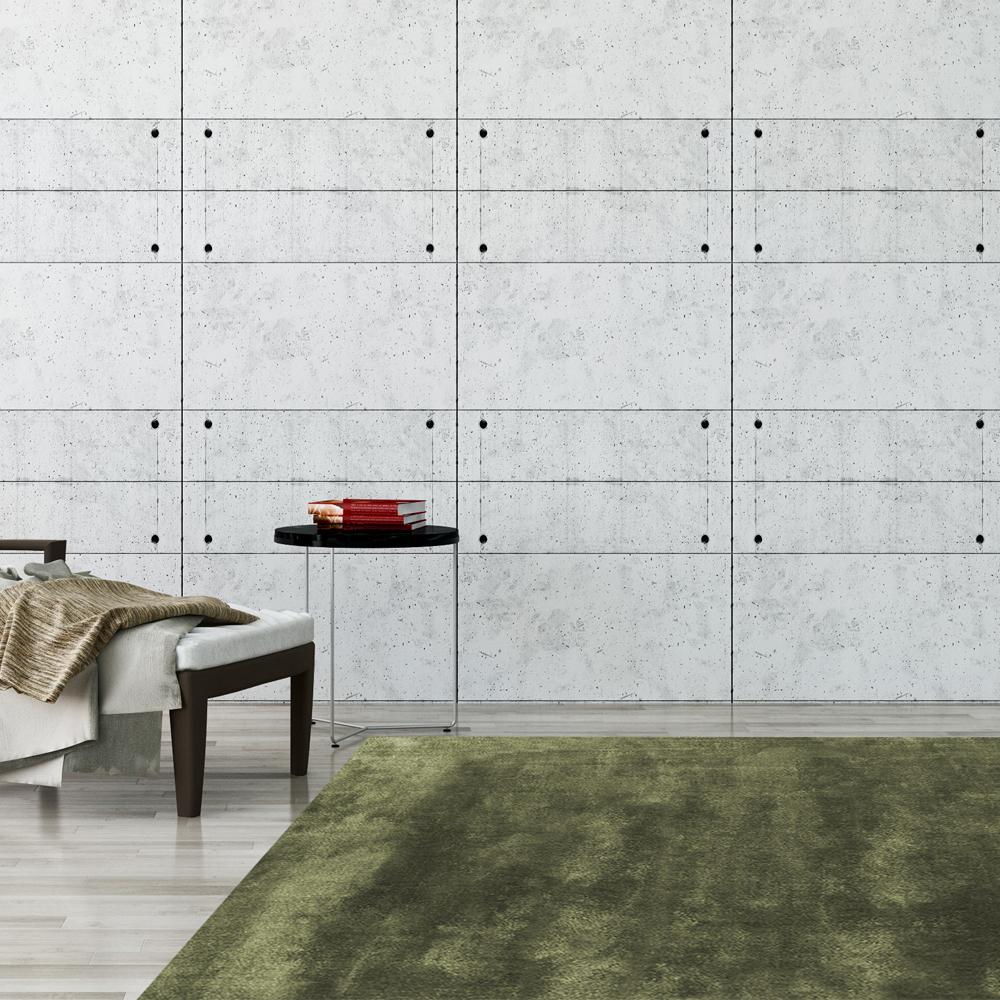 Art déco Tapis Pallas personnalisable aux teintes apaisantes en olive sauvage XLarge en vente