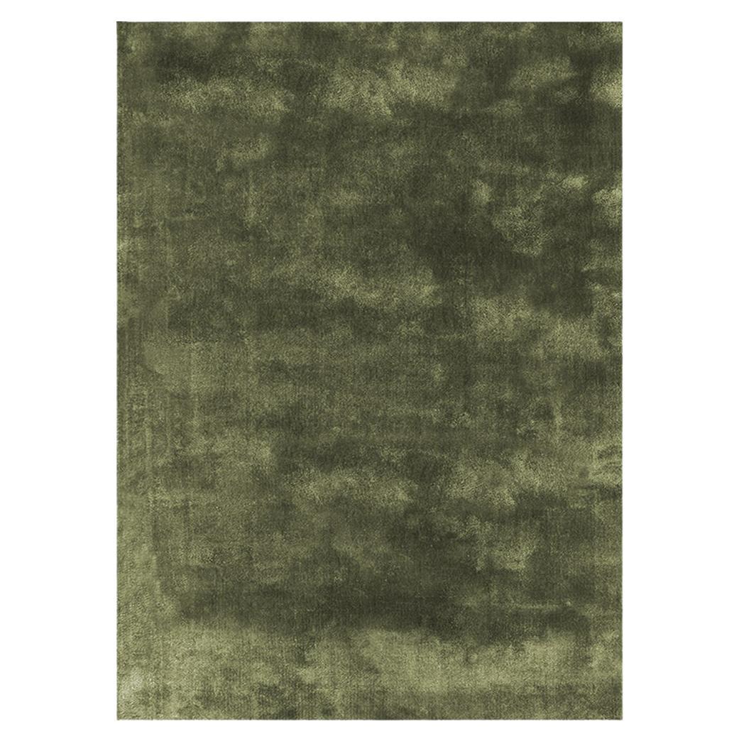 Tapis Pallas personnalisable aux teintes apaisantes en olive sauvage XLarge en vente