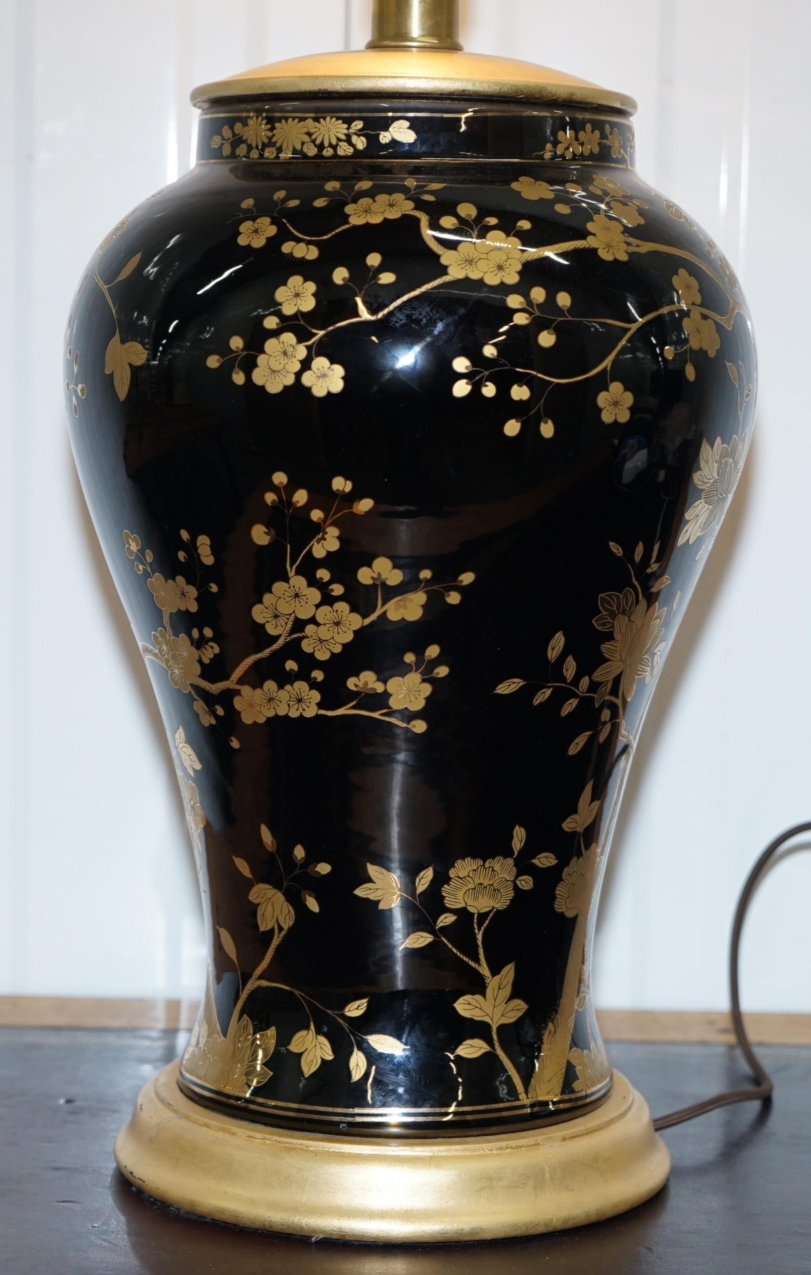 American Sop Display Ralph Lauren Large Gable Lamp Blak Gol Chinese