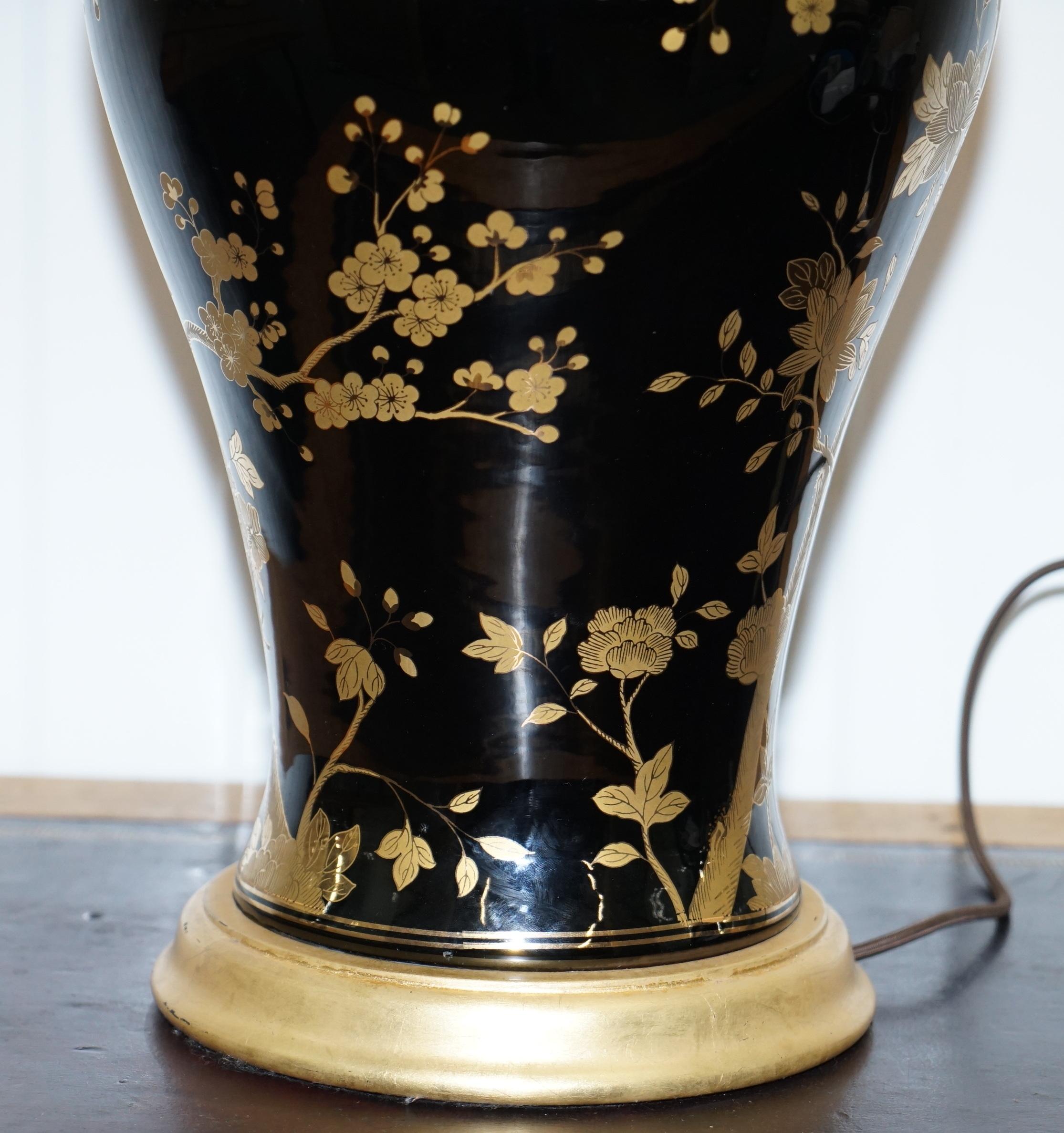 Hand-Crafted Sop Display Ralph Lauren Large Gable Lamp Blak Gol Chinese