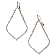 Sophee 14k White Gold Drop Earrings in White Diamond