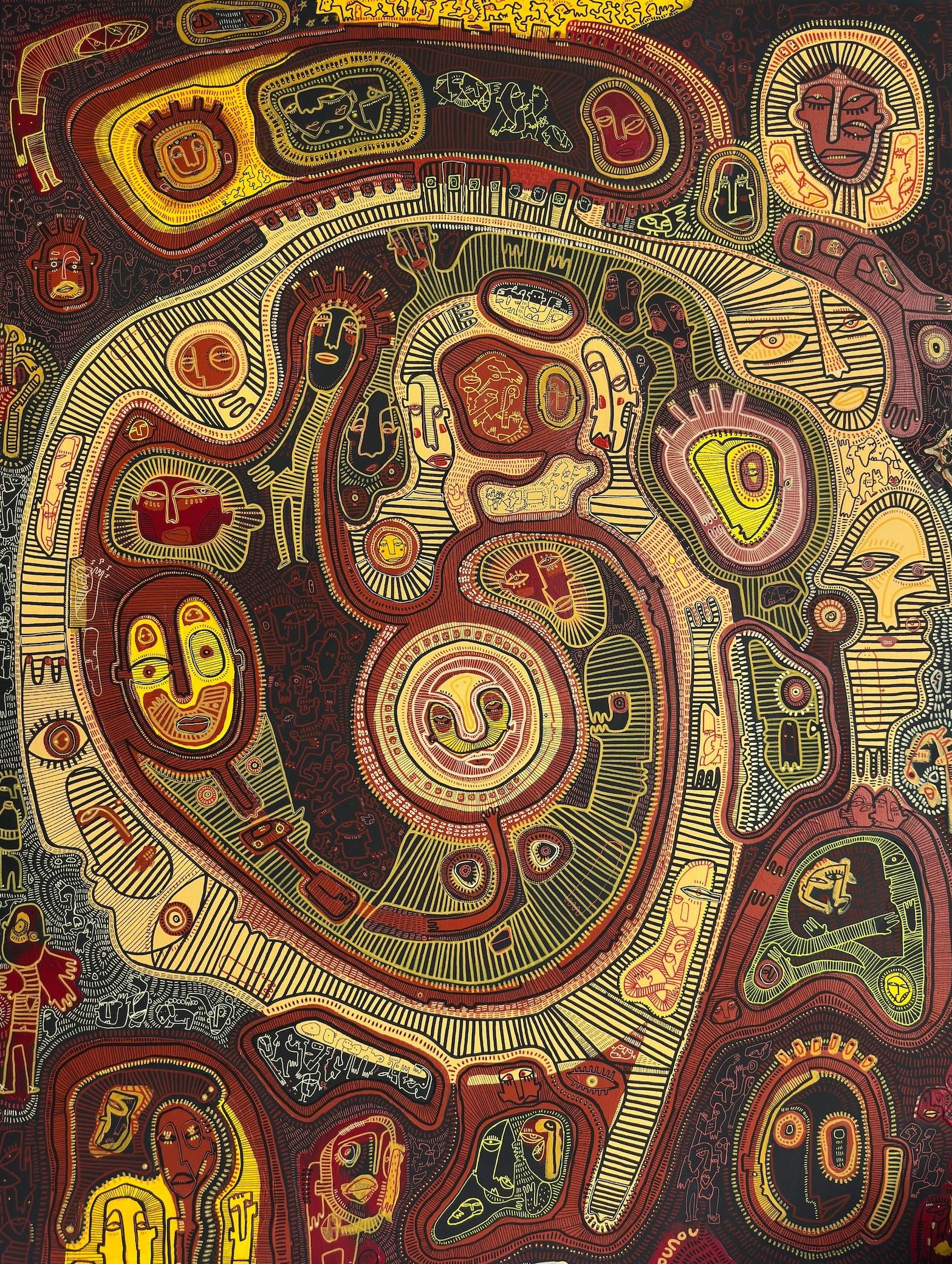 Abstract Painting di Sophia Bounou - Madagascar