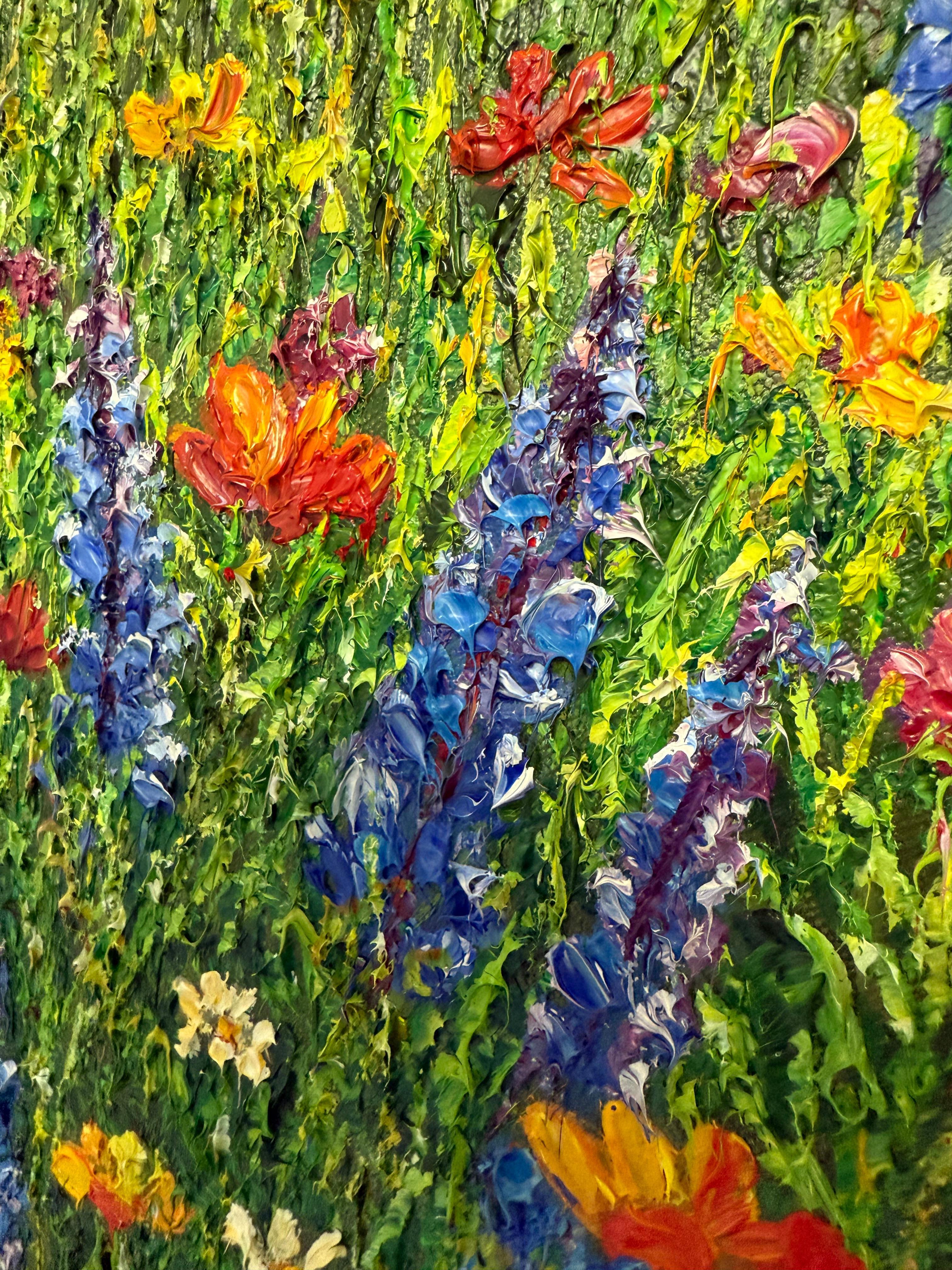 Nous offrons une livraison gratuite dans le monde entier et couvrons tous les tarifs et taxes d'importation pour cette œuvre d'art.

Dans Eternal Bloom, Sophia Chalklen invite les spectateurs à pénétrer dans une prairie sans limites, débordante de