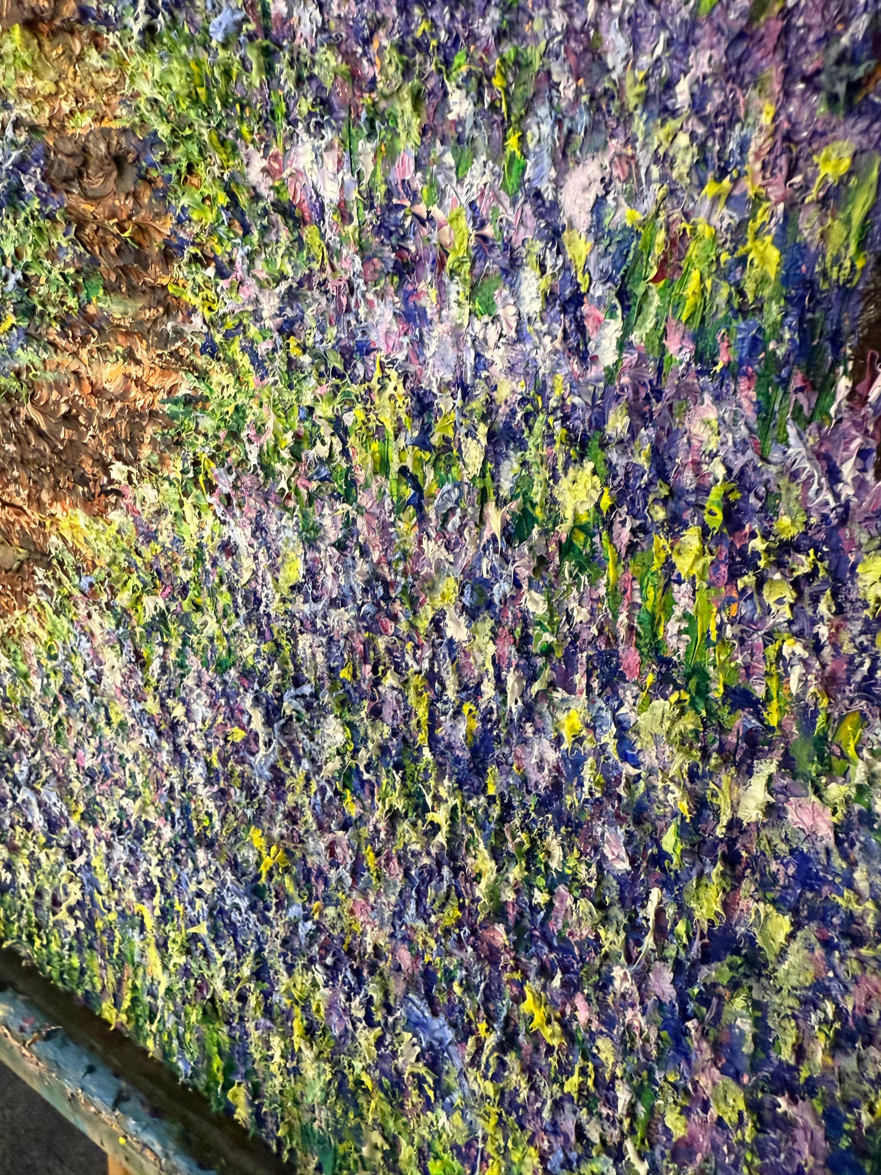 Eternal Bluebell-originale Realismus Landschaft Ölgemälde-zeitgenössischen Kunstwerk (Impressionismus), Painting, von Sophia Chalklen