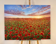 «Recuerdo eterno». Óleo sobre lienzo, paisaje impresionista, 90 x 120 cm