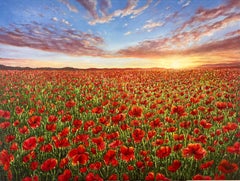 Eternal Remembrance-original realism floral andscape painting-contemporary art