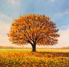 Glow - original realism landscape oil painting-contemporary artwork