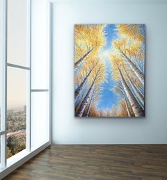 Golden Reverence - original landscape oil painting - contemporary artwork
