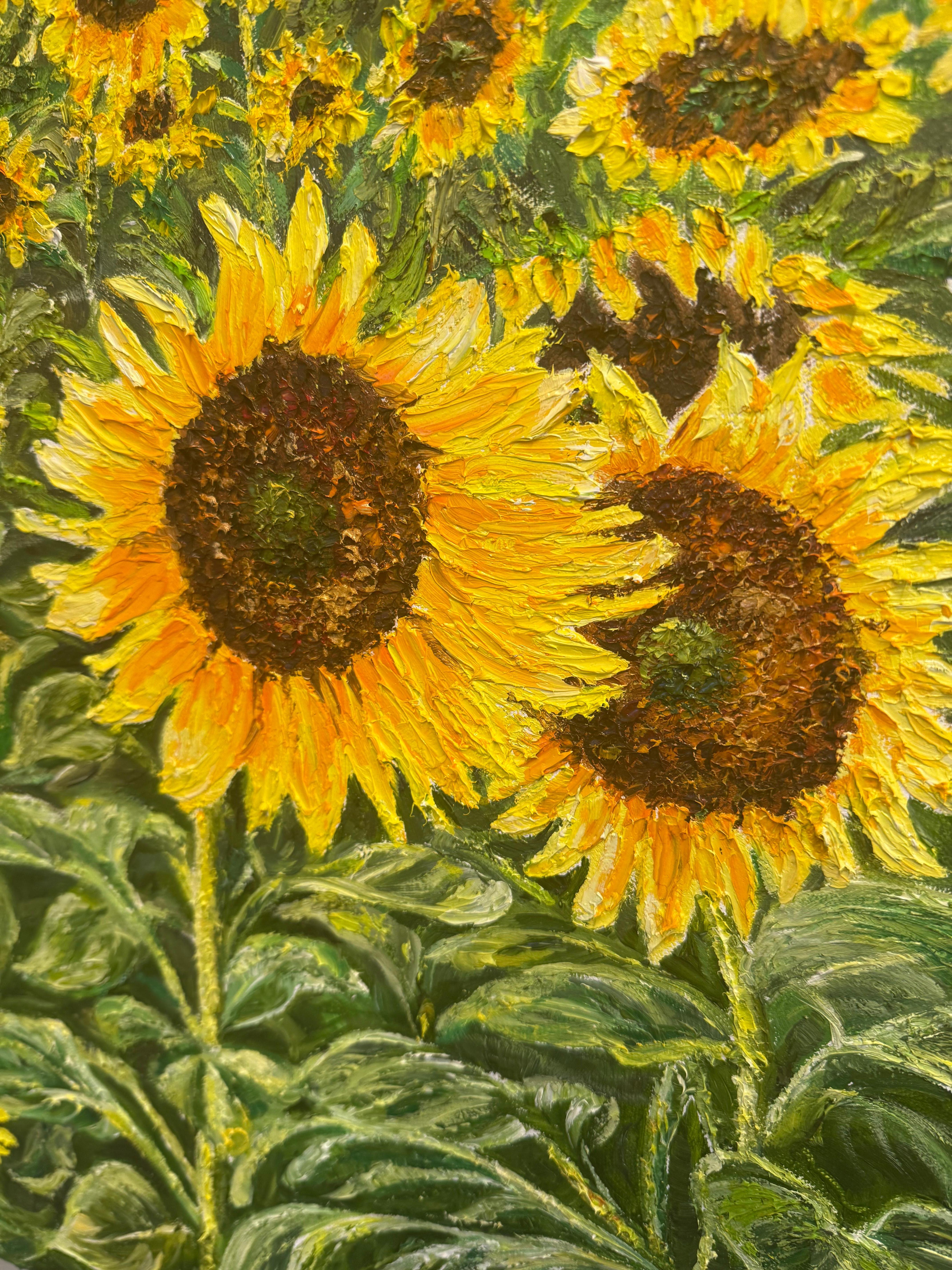 Goldene Symphonie - original realistische Landschaft Ölgemälde - zeitgenössisches Kunstwerk (Impressionismus), Painting, von Sophia Chalklen