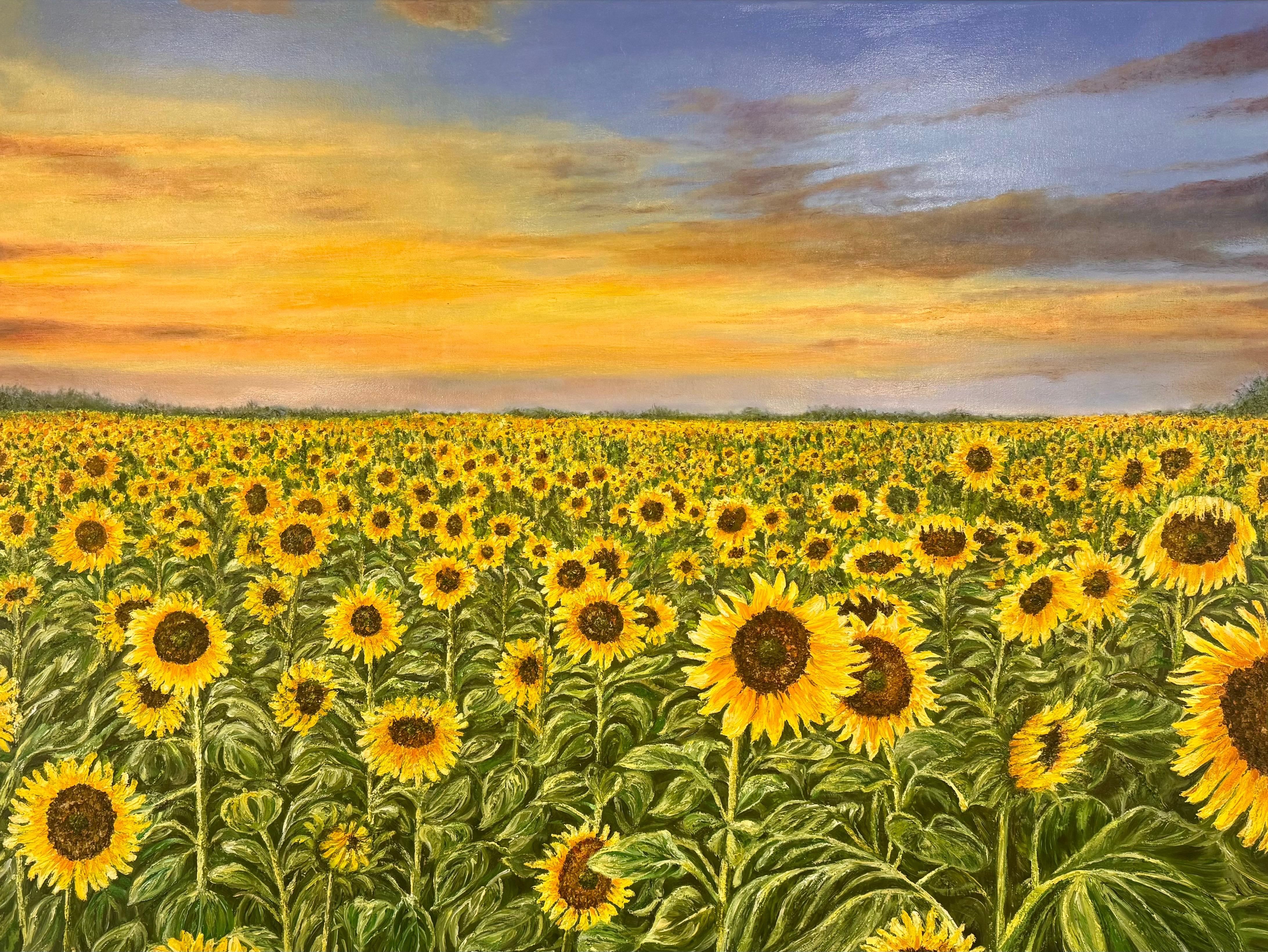 Goldene Symphonie - original realistische Landschaft Ölgemälde - zeitgenössisches Kunstwerk