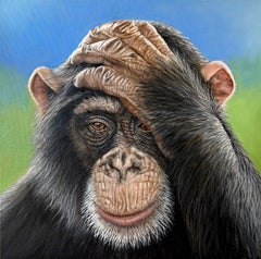 Knowing - original realist wildlife oil painting- contemporary artwork