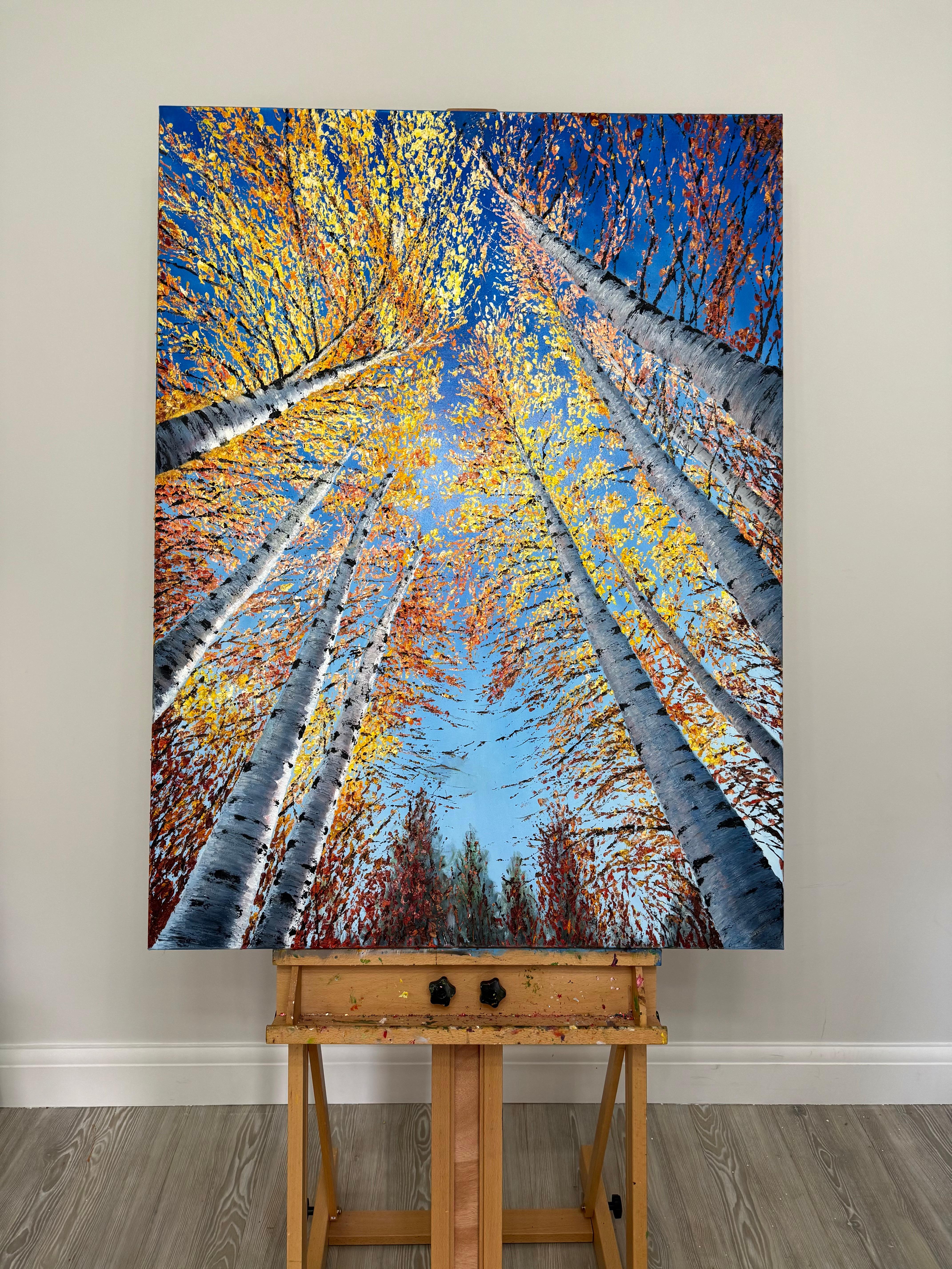 Light Beyond - peinture impressionniste originale de paysage - Art contemporain - Impressionnisme Painting par Sophia Chalklen