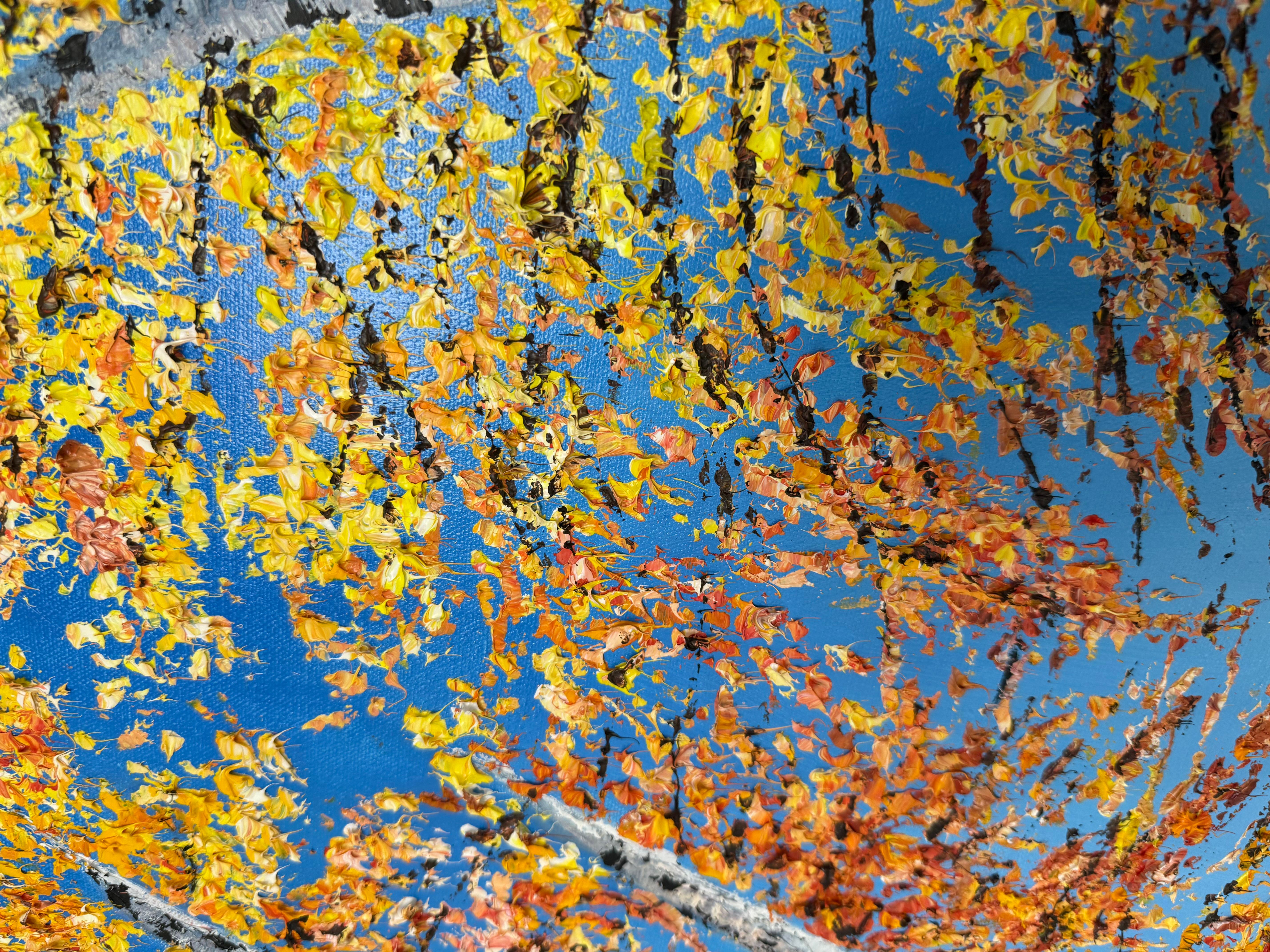 Nous offrons une livraison gratuite dans le monde entier et couvrons tous les tarifs et taxes d'importation pour cette œuvre d'art.

Dans Light Beyond the Leaves, Sophia Chalklen tourne notre regard vers le ciel, transformant la canopée de la forêt