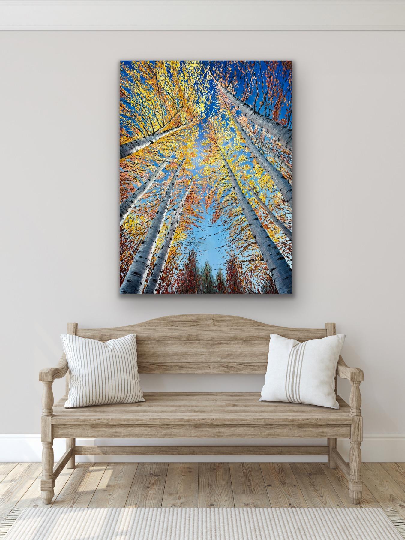 Light Beyond - peinture impressionniste originale de paysage - Art contemporain en vente 2