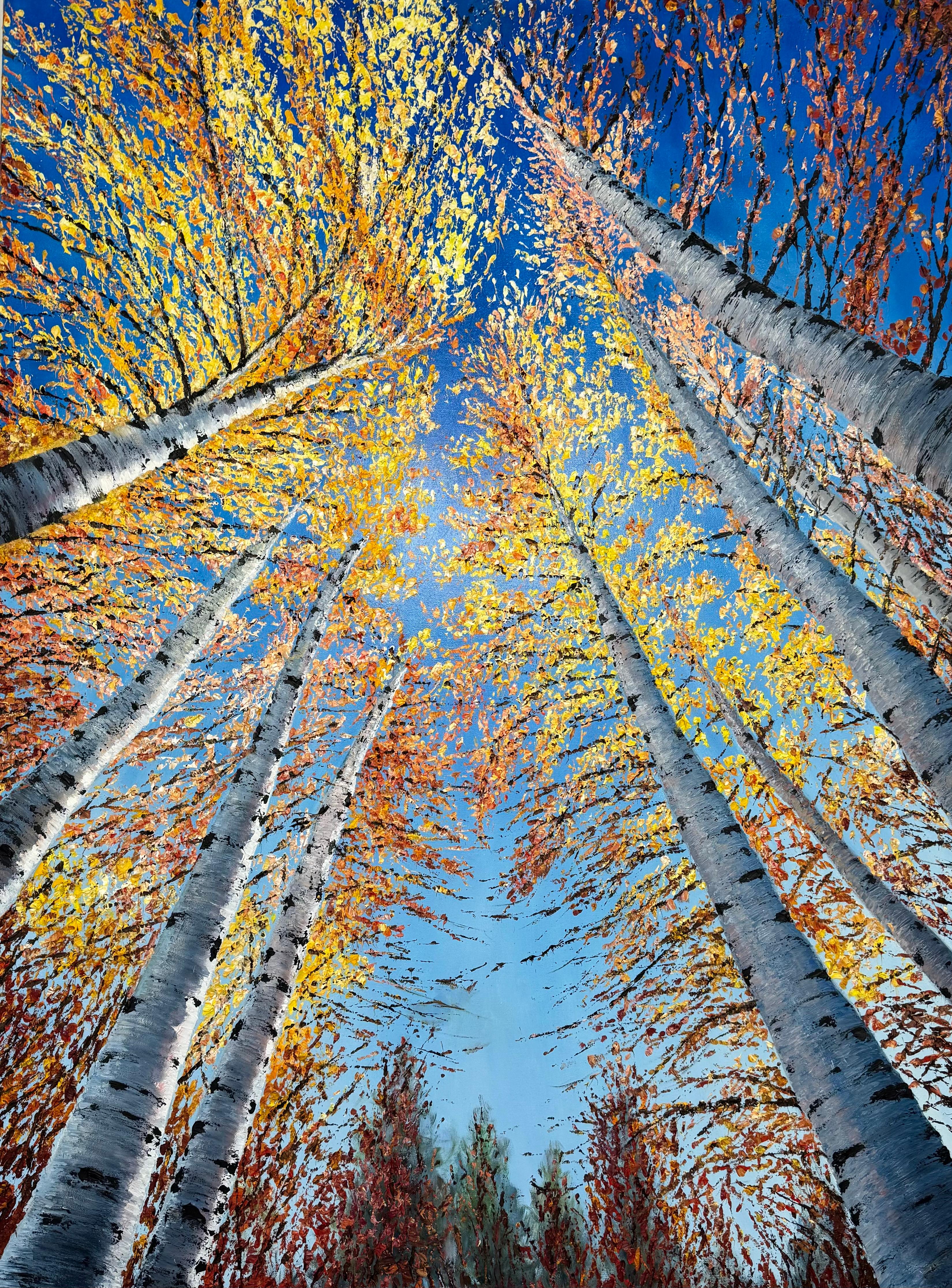 Light Beyond - peinture impressionniste originale de paysage - Art contemporain - Painting de Sophia Chalklen