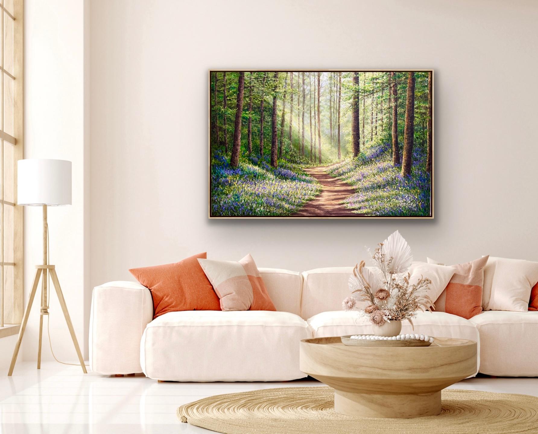 Pathway to Light - original impressionistische Landschaftsmalerei - zeitgenössische Kunst im Angebot 2