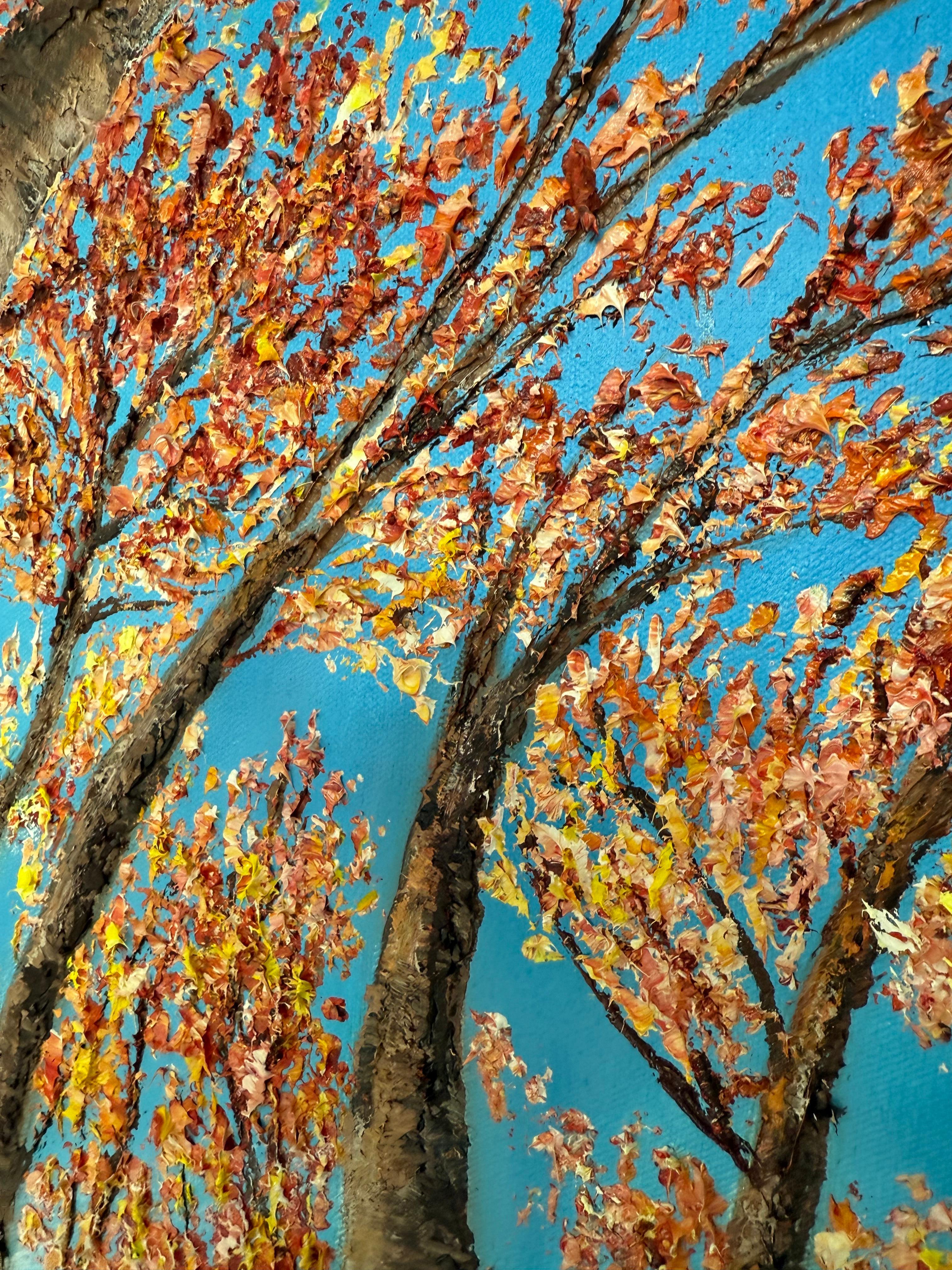 Rise of Autumn - original realismus landschaft öl gemälde-zeitgenössische kunstwerke (Impressionismus), Painting, von Sophia Chalklen