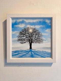 Quietud - pintura al óleo paisaje realismo original-obra de arte contemporánea