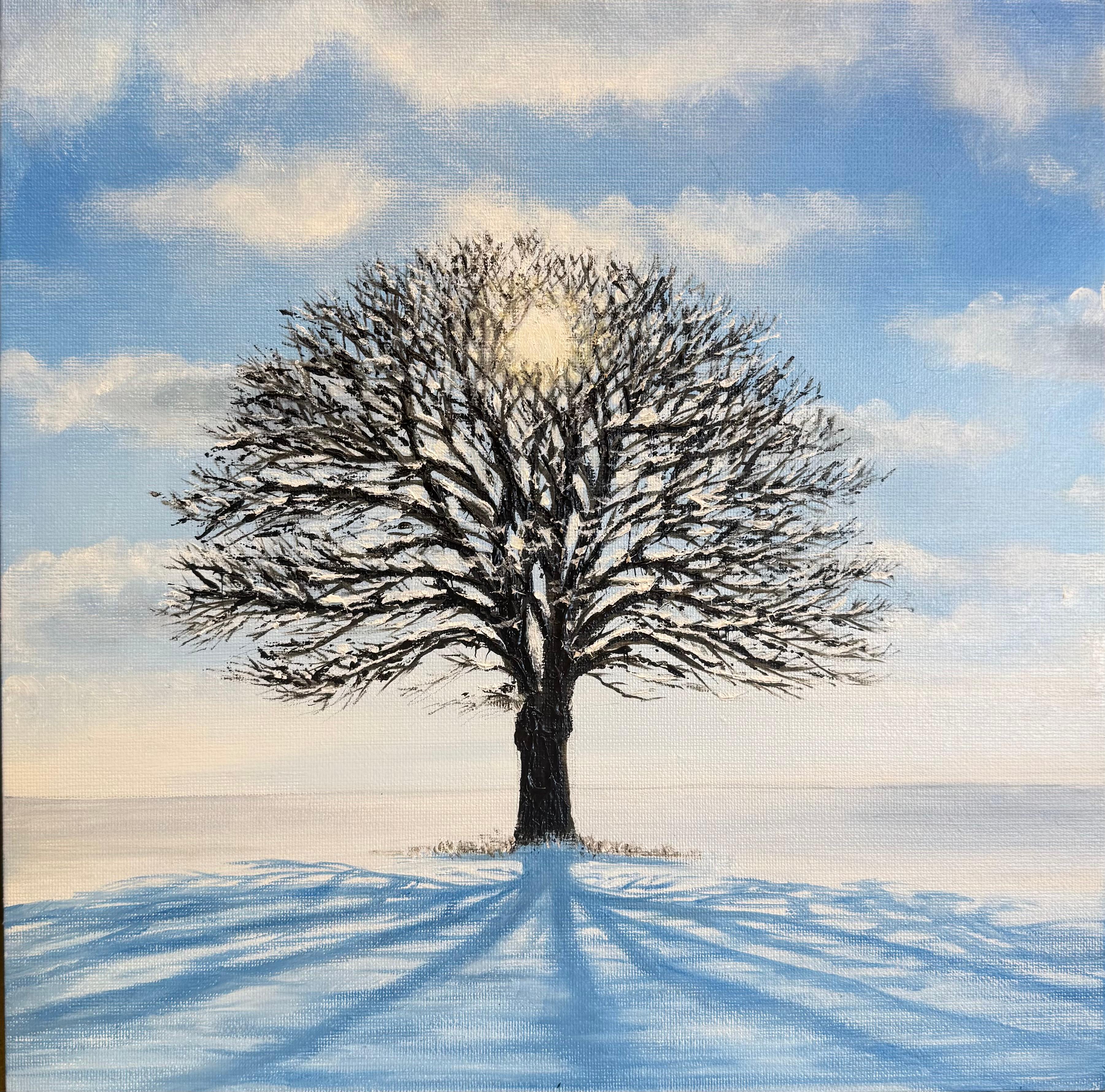 Stillness - original realism landscape oil painting-contemporary artwork