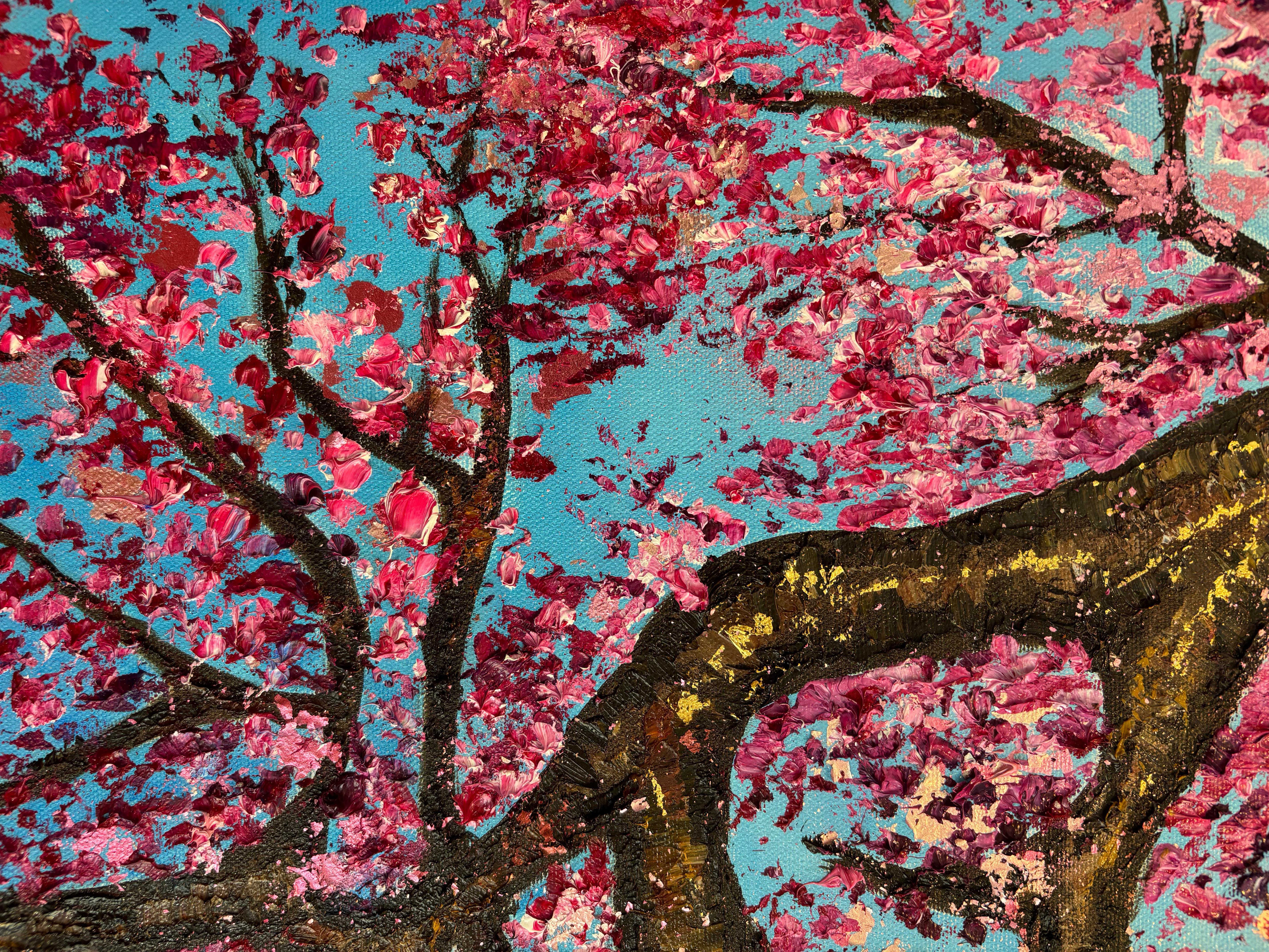Sonnentanz - Original Impressionismus Blumenlandschaft Gemälde - zeitgenössische Kunst im Angebot 1