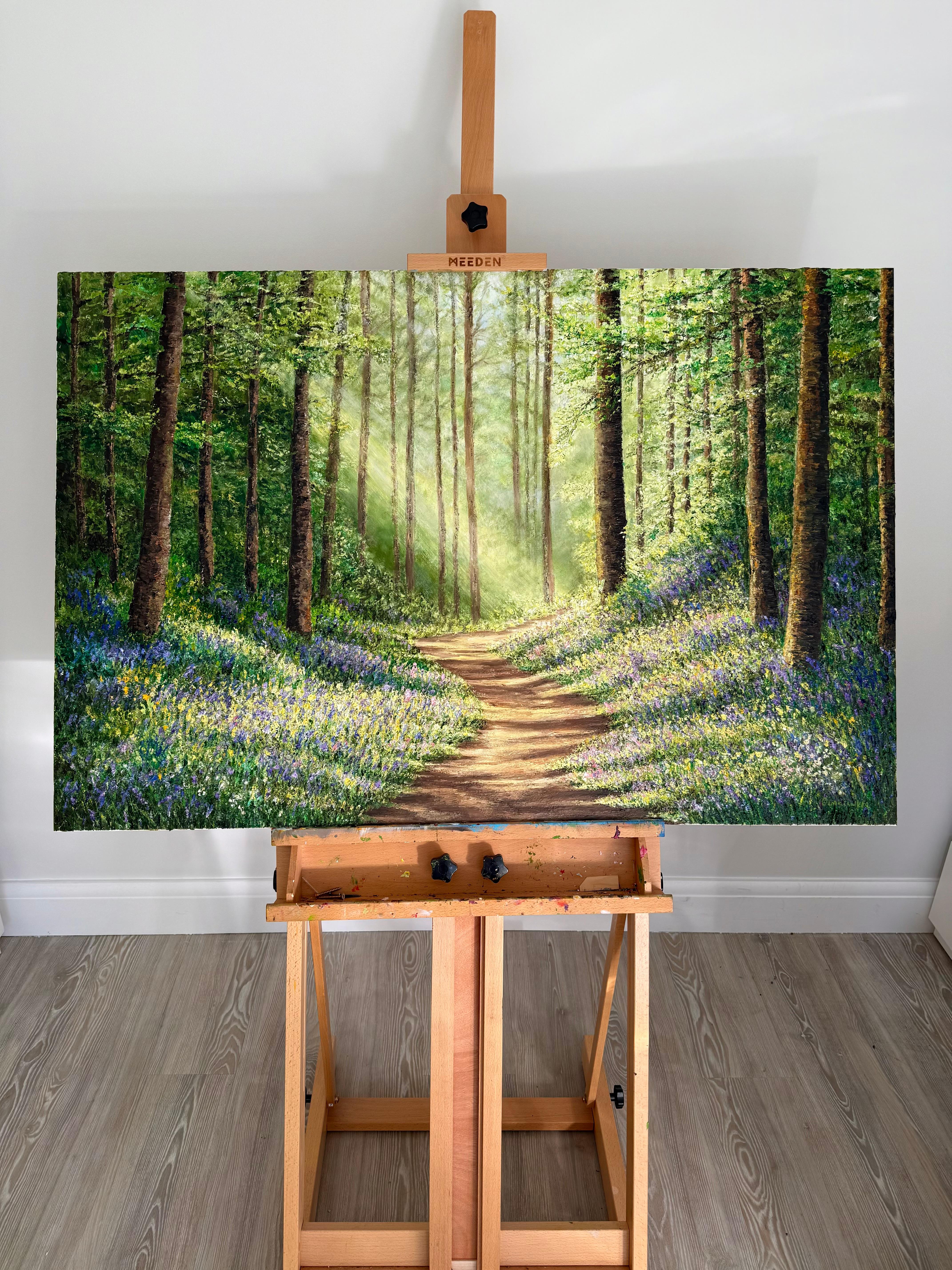 Le campanule - quadro originale di paesaggio impressionista - Arte contemporanea - Painting Impressionismo di Sophia Chalklen