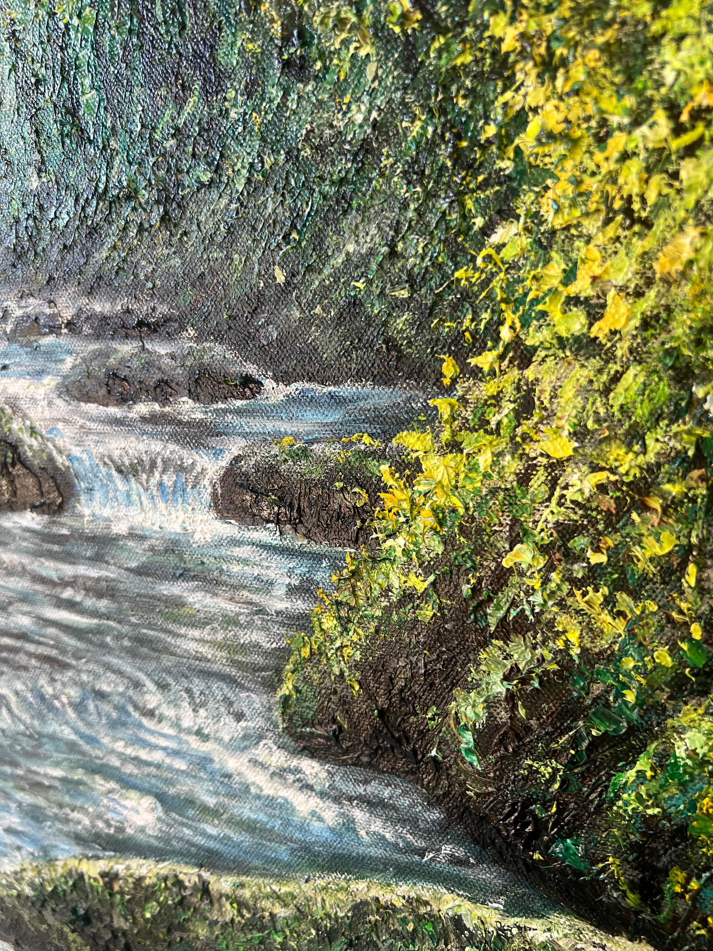 Dieses außergewöhnliche Kunstwerk ist derzeit in der Signet Contemporary Art Gallery und online ausgestellt und zu verkaufen. 

In diesem fesselnden Landschaftsgemälde 