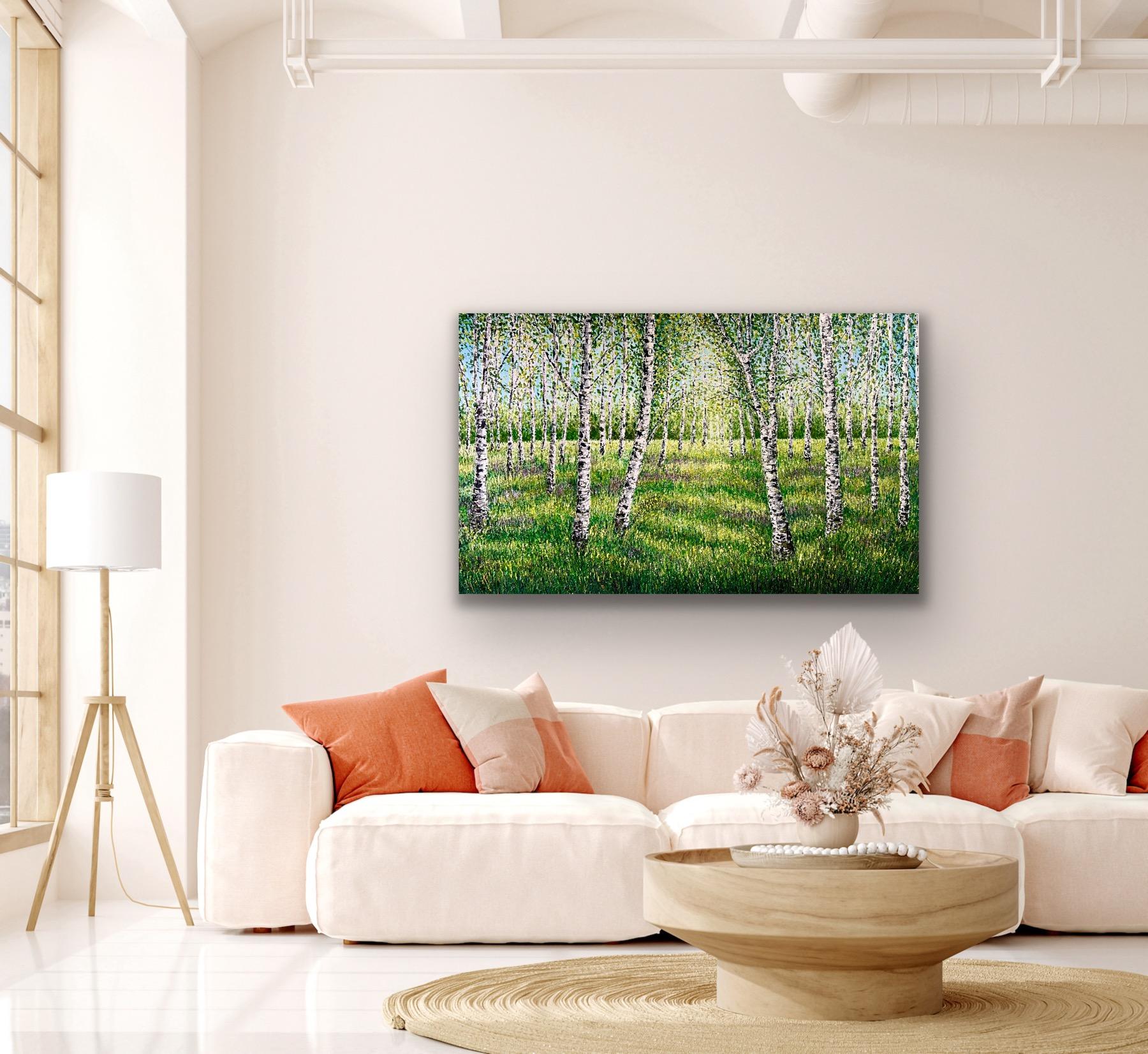 Serenade of Shadows, Originalgemälde, Landschaft, Natur, Zeitgenössische Kunst – Painting von Sophia Chalklen 