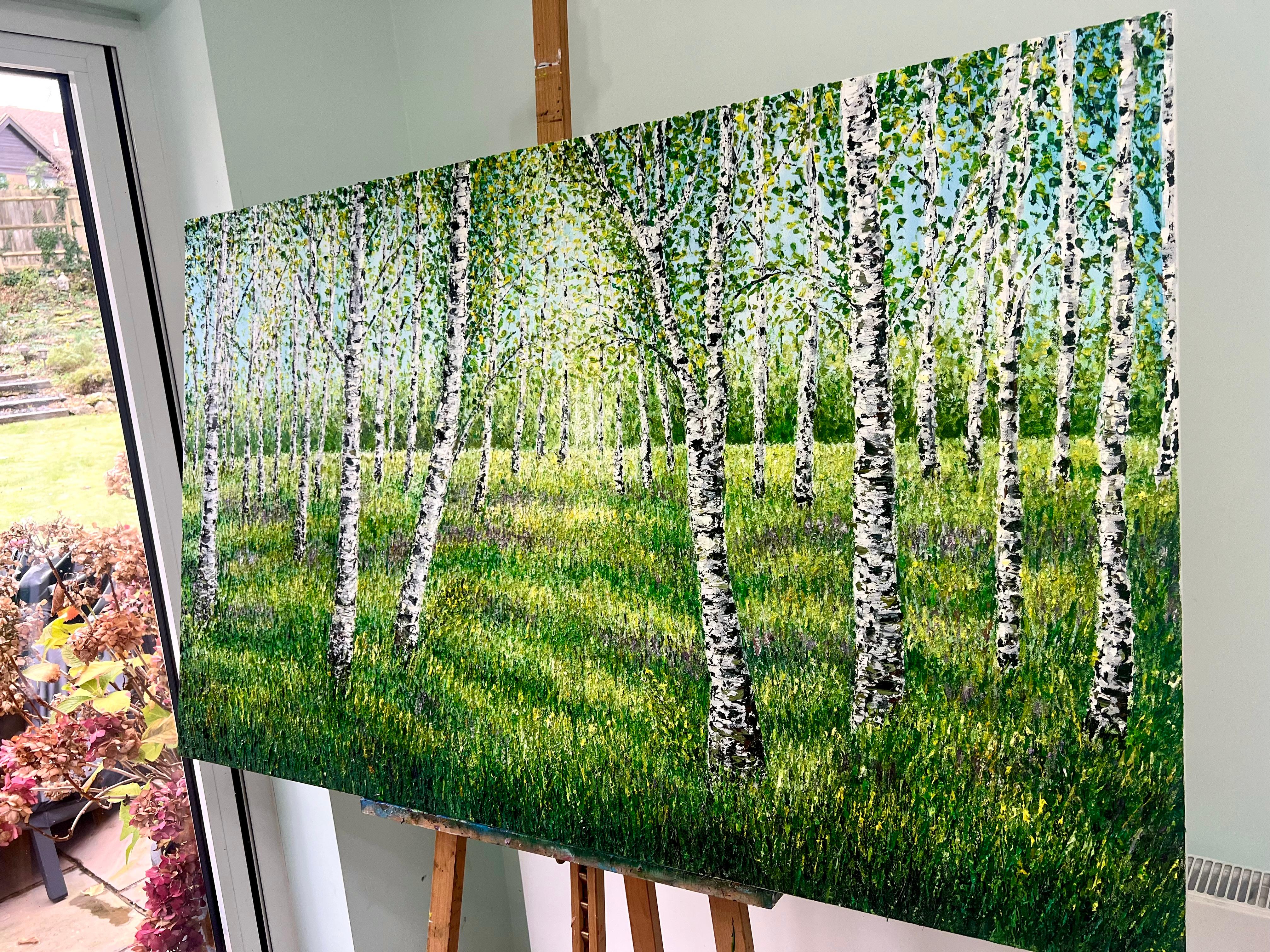 Serenade of Shadows, Originalgemälde, Landschaft, Natur, Zeitgenössische Kunst (Schwarz), Landscape Painting, von Sophia Chalklen 