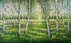 Serenata di ombre, quadro originale, paesaggio, natura, arte contemporanea