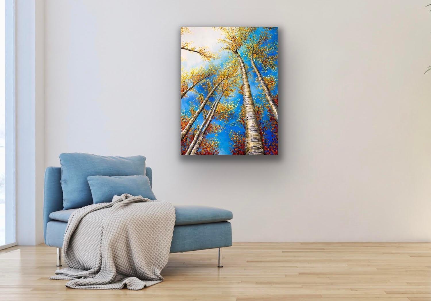 Serenity by Sophia Chalklen, Original painting, Tree painting, Landscape art - Painting by Sophia Chalklen 