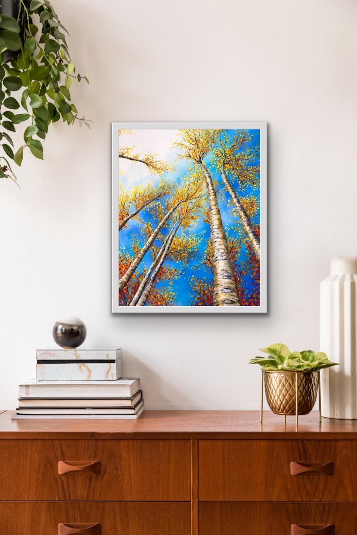 Serenity by Sophia Chalklen, Original painting, Tree painting, Landscape art - Abstract Painting by Sophia Chalklen 
