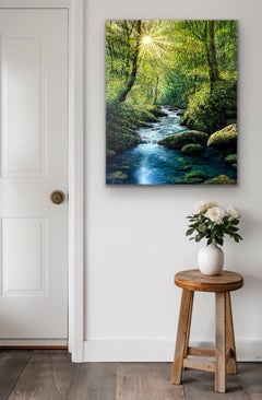 Touched By Light, peinture originale, paysage, contemporain