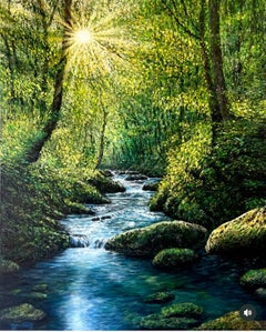 Touched By Light, peinture originale, paysage, contemporain