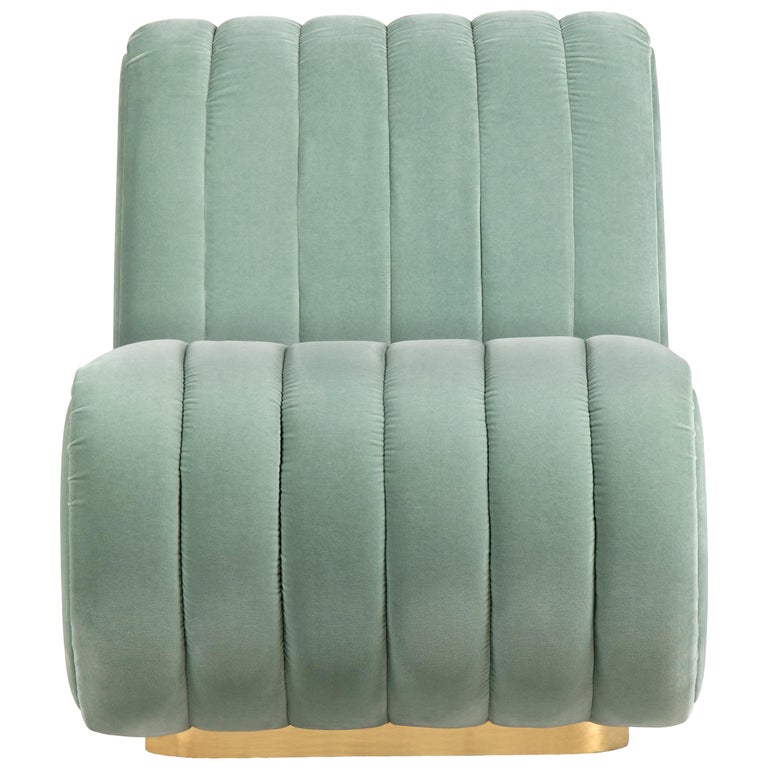 Sophia Corner Sofa In Mint Green Velvet For At 1stdibs Sophia Corner Sofa In Mint Green Velvet For