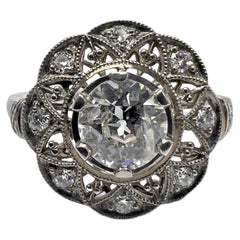 Sophia D. 0,88 Karat Diamant-Art-Déco-Ring