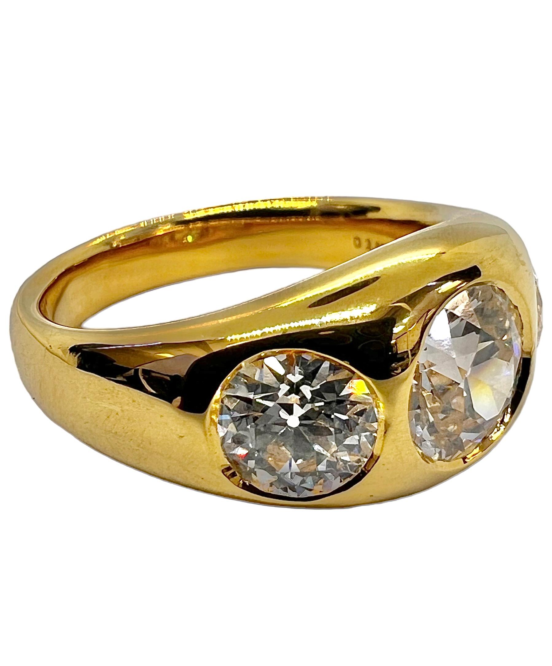 Round Cut Sophia D. 1.30 Carat Diamond Ring in 18K Yellow Gold For Sale