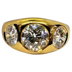 Sophia D. Bague en or jaune 18 carats avec diamant de 1,30 carat