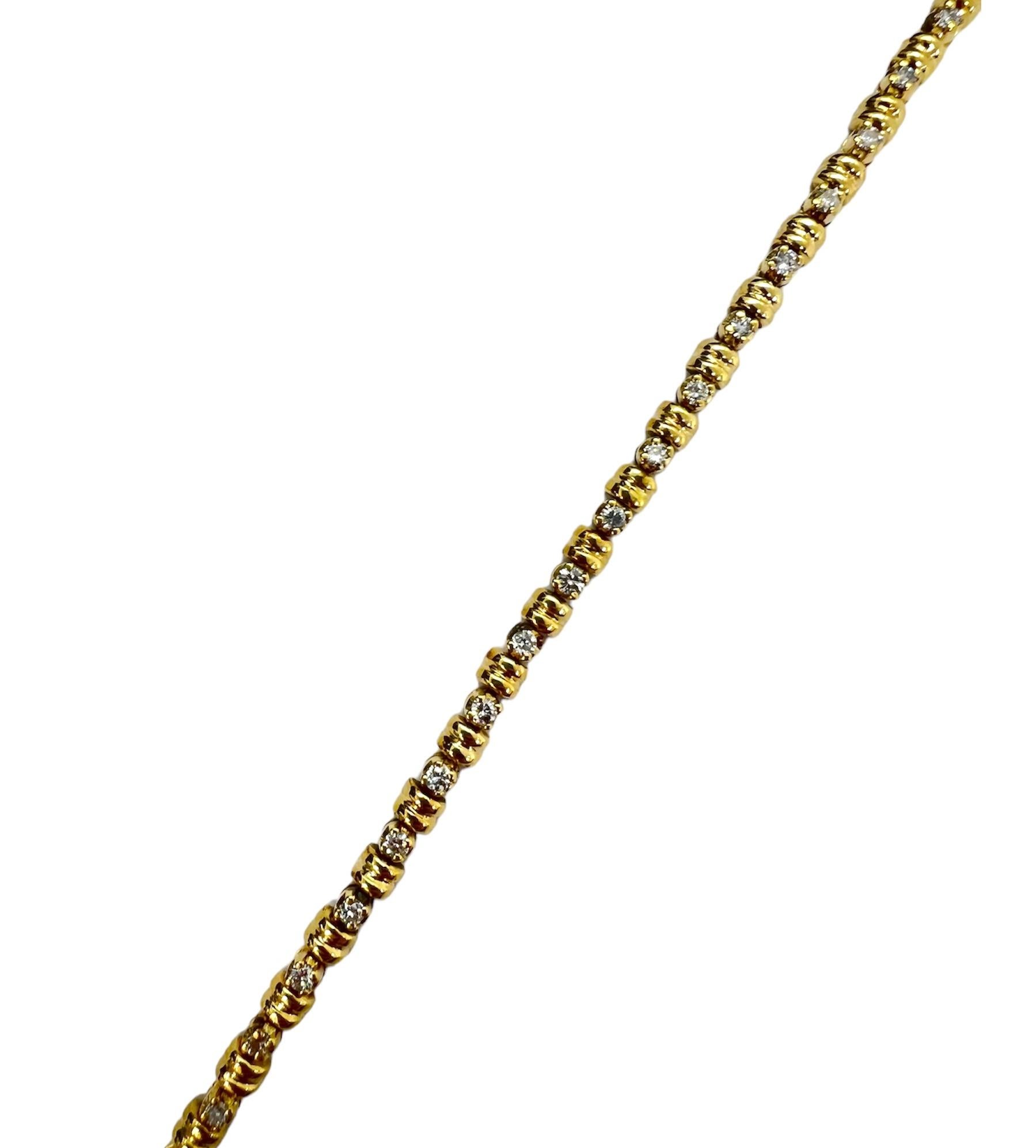 14K yellow gold bracelet with round diamonds.

Sophia D by Joseph Dardashti LTD has been known worldwide for 35 years and are inspired by classic Art Deco design that merges with modern manufacturing techniques.