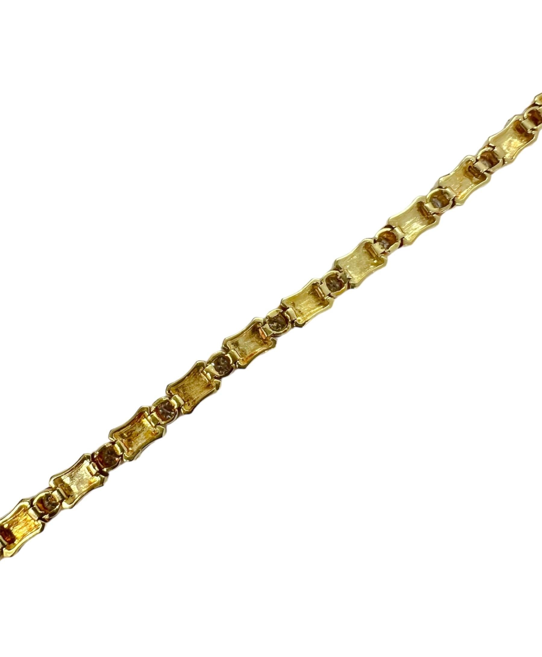 Art Deco Sophia D. 14K Yellow Gold Bracelet with Diamonds For Sale
