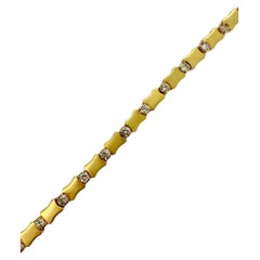 Sophia D. Pulsera de oro amarillo de 14 quilates con diamantes