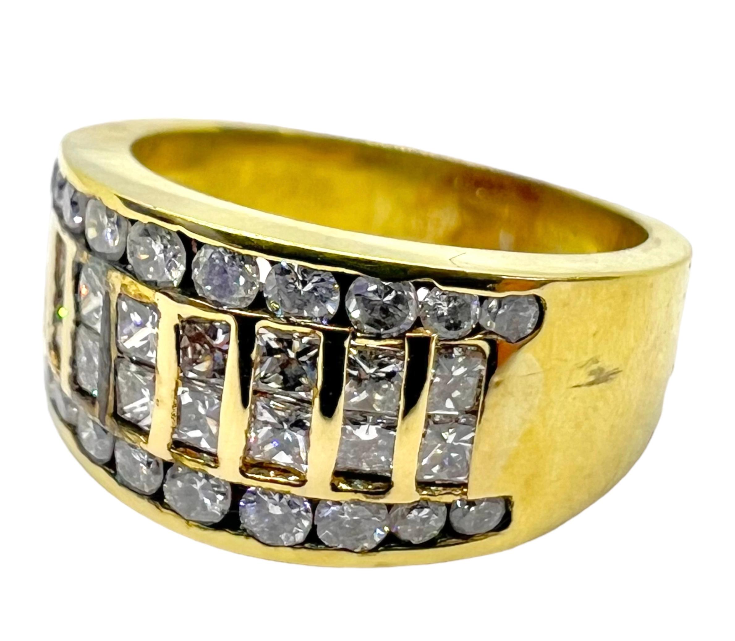 14K yellow gold ring with square cut and round diamonds.

Sophia D by Joseph Dardashti LTD has been known worldwide for 35 years and are inspired by classic Art Deco design that merges with modern manufacturing techniques.  