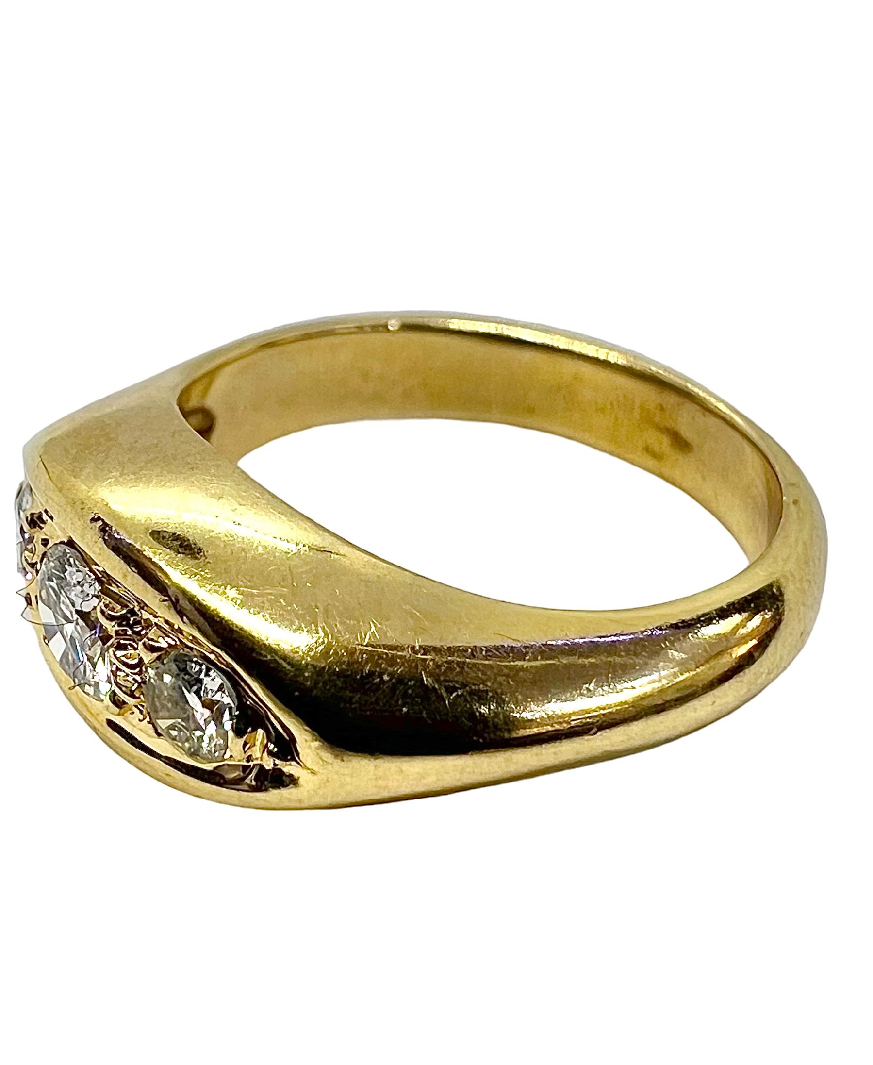 Art Deco Sophia D. 14K Yellow Gold Diamond Ring For Sale