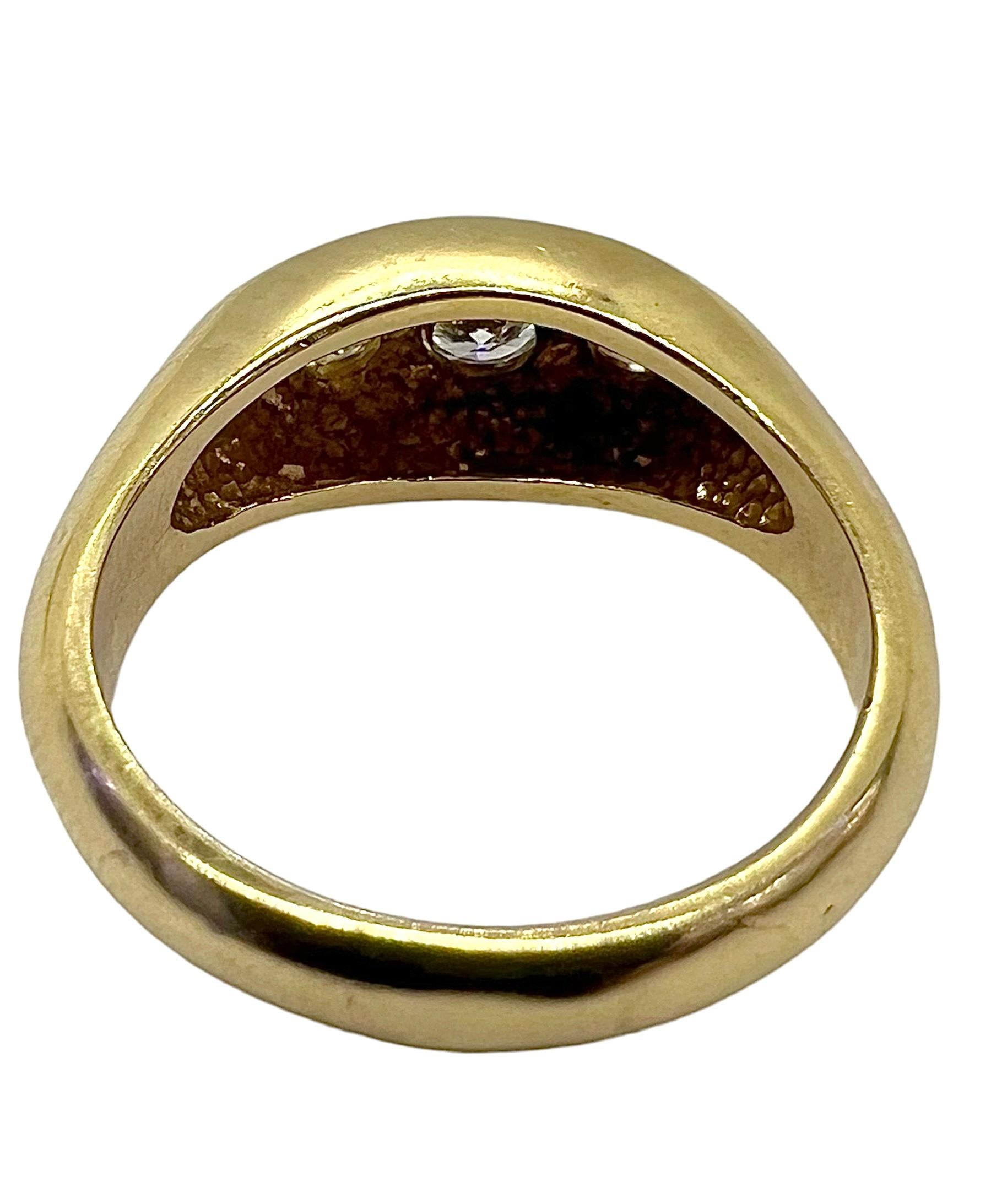 Round Cut Sophia D. 14K Yellow Gold Diamond Ring For Sale