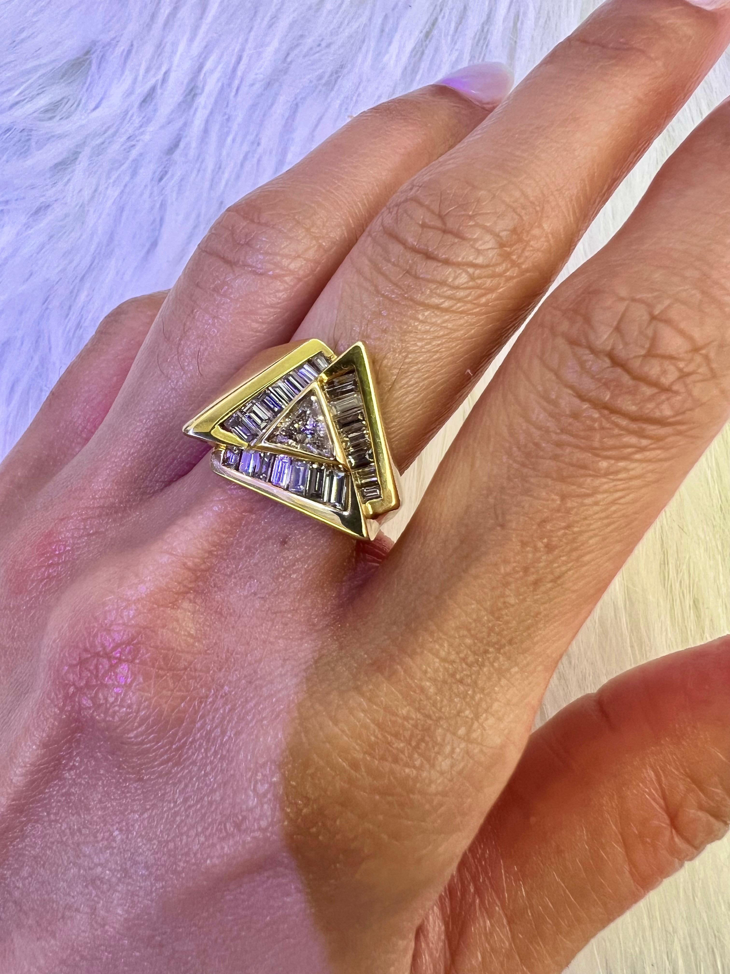 Women's or Men's Sophia D. 14K Yellow Gold Diamond Ring For Sale