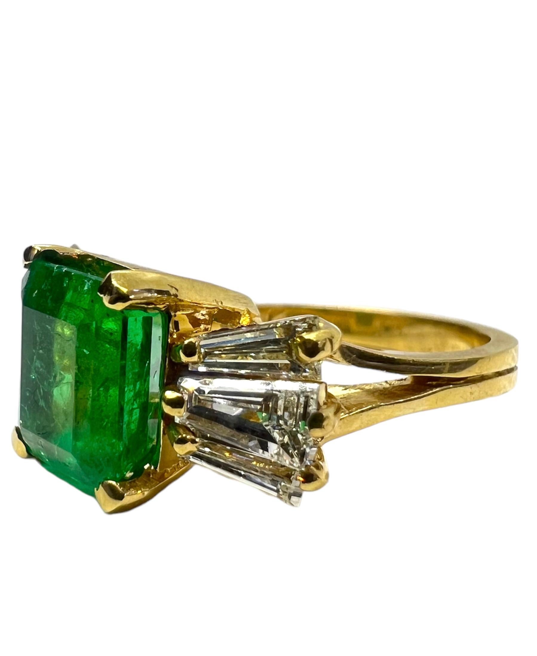 14K yellow gold ring with emerald and diamond.

Sophia D by Joseph Dardashti LTD has been known worldwide for 35 years and are inspired by classic Art Deco design that merges with modern manufacturing techniques.