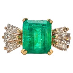Sophia D. 14K Yellow Gold Emerald and Diamond Ring