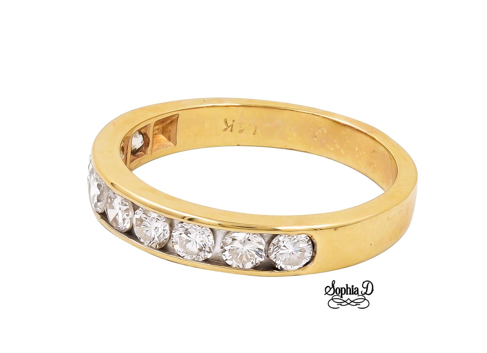14K yellow gold ring with 9 small round diamonds.

Sophia D by Joseph Dardashti LTD has been known worldwide for 35 years and are inspired by classic Art Deco design that merges with modern manufacturing techniques.  
