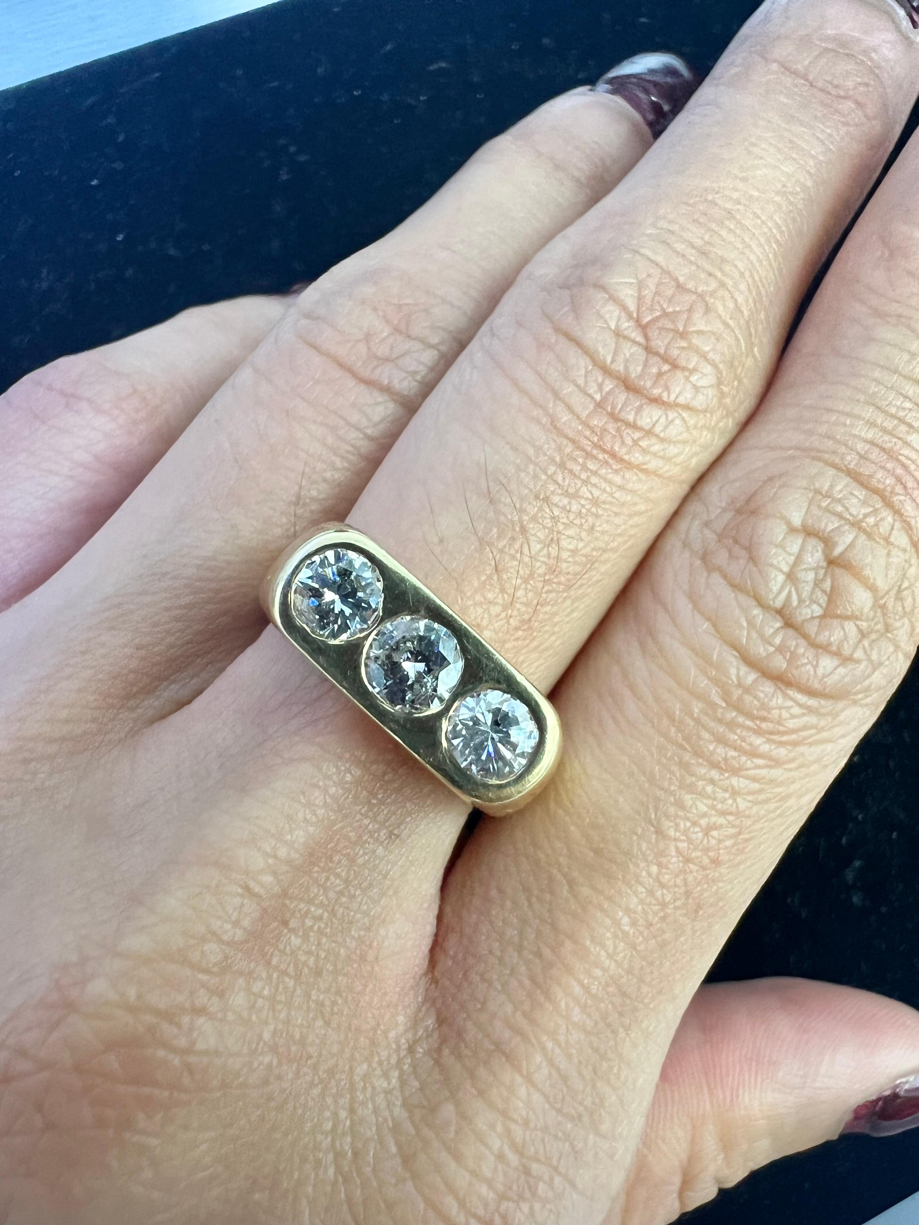 Round Cut Sophia D. 14K Yellow Gold Ring with Round Diamonds  For Sale