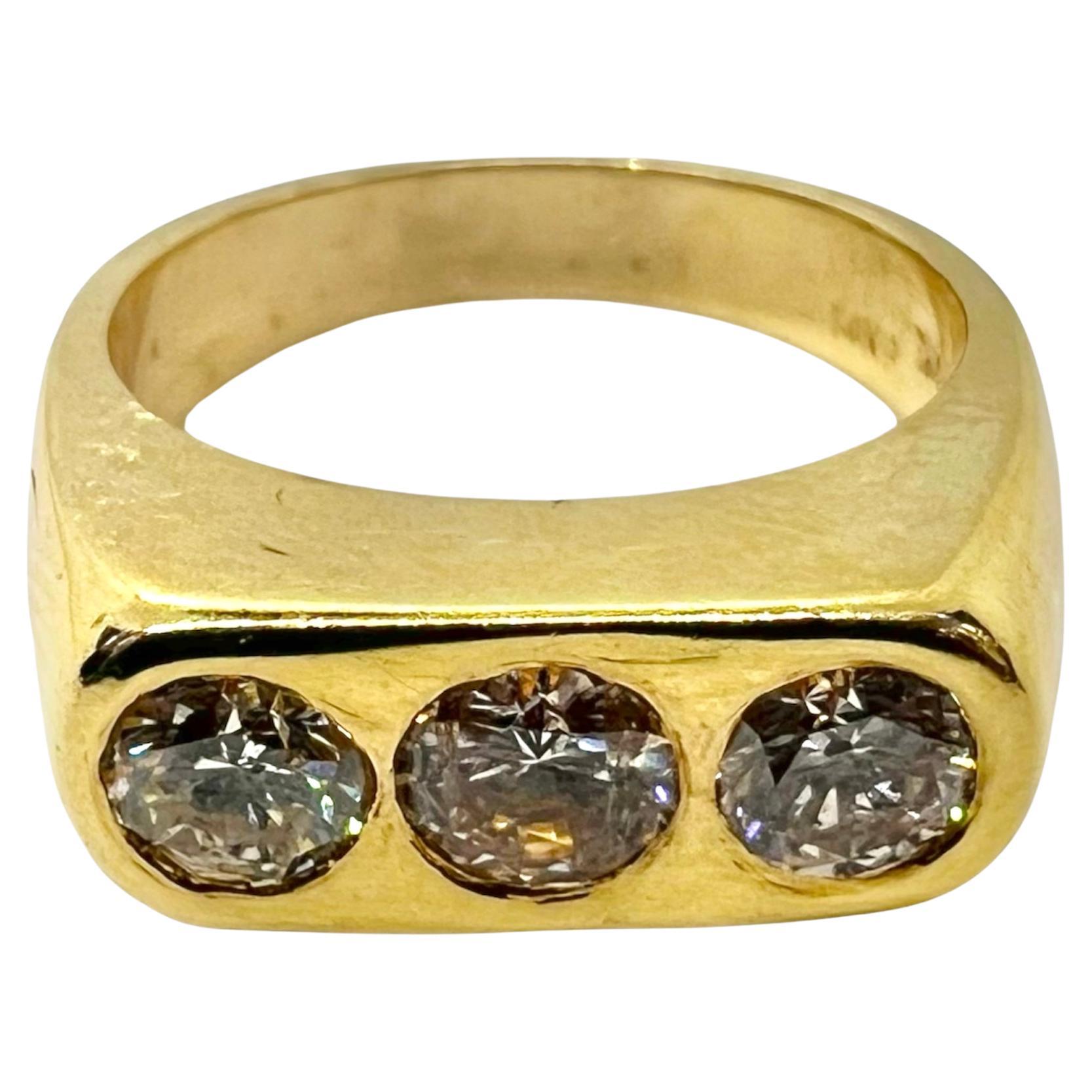 Sophia D. 14K Yellow Gold Ring with Round Diamonds  For Sale